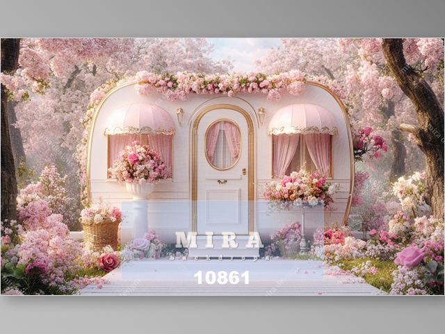 10861 - Camper con tanti fiori