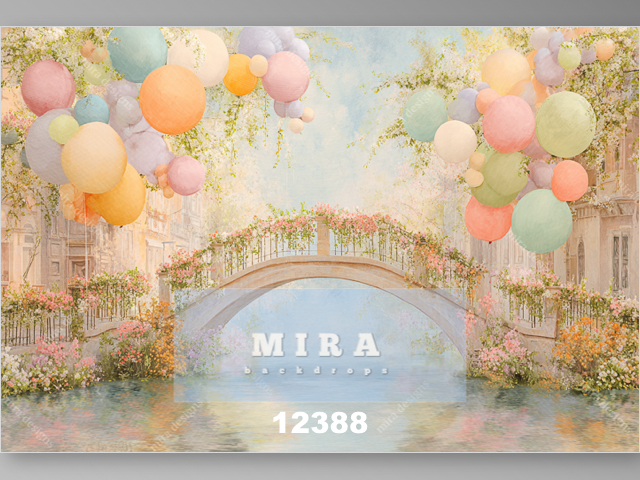 12388 - Ponte con ghirlande di fiori e palloncini